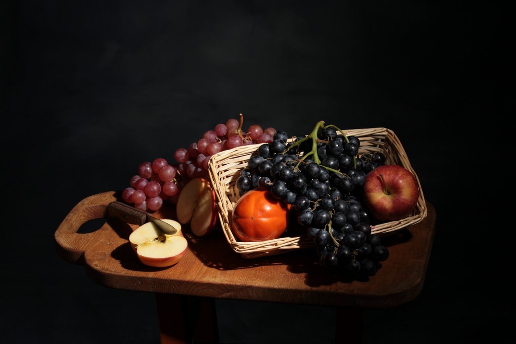 Fruits d'automne fumée studio  photokinart